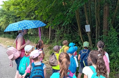 ŽIVÁ ŠKOLNÍ ZAHRADA - Třída 1.B na cestě za pokladem