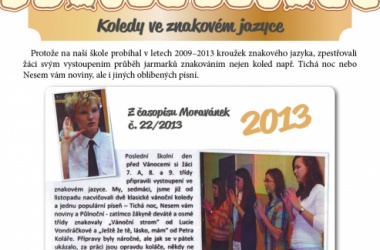 Školní časopis Moravánek - vánoční speciál