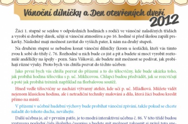 Školní časopis Moravánek - vánoční speciál