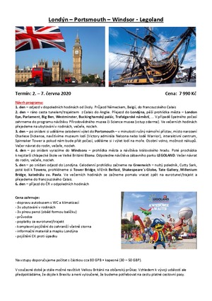 Londýn – Portsmouth – Windsor - Legoland