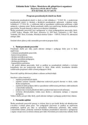 Program poradenských služeb