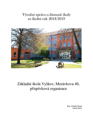 Výroční zpráva o činnosti školy za školní rok 2018-2019